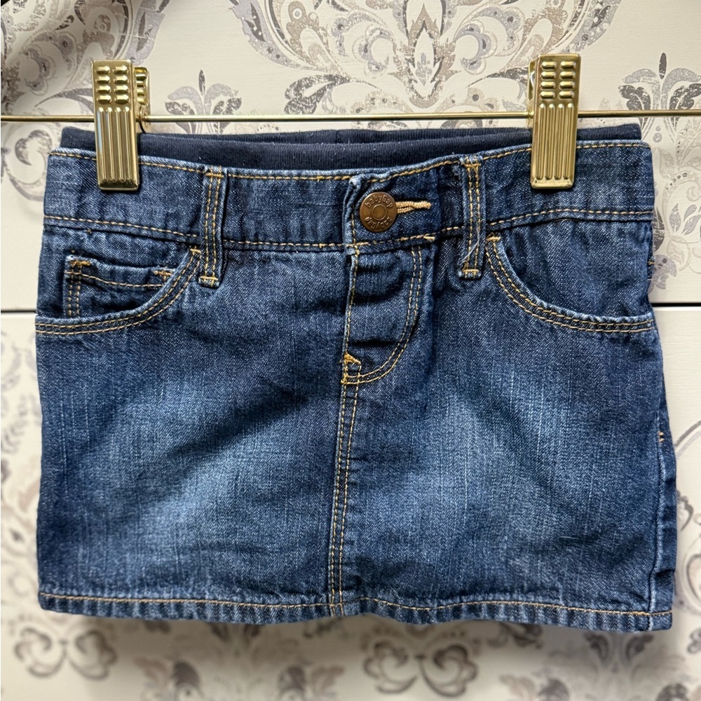 💥4/$20💥 💙 GAP Dark Blue Denim Skirt Skort for Kids Size 18-24 Months